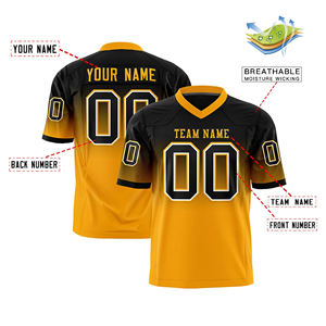 Maillot de football américain personnalisé avec design bicolore, maillots de football avec logo sublimé - Product Image 4
