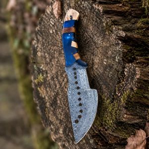 Cuchillos de Caza Hechos a Mano de Primera Calidad con Hoja Fija Afilada, Mango Ergonómico de Madera y Funda Protectora de Cuero para Acampar al Aire Libre - Product Image 4