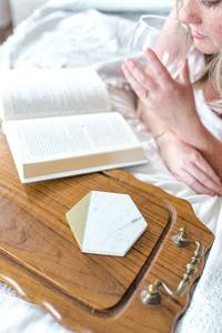 Posavasos Hexagonales de Mármol, Decoración Moderna para el Hogar, Elegantes Posavasos de Mármol para Bebidas - Product Image 2