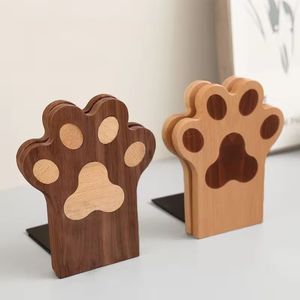 Par de sujetalibros de madera con diseño rústico de cerca, base de metal negro, decorativos, hechos a mano, ecológicos, para casa de campo u oficina. - Product Image 3