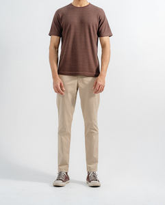 Camiseta de manga corta para hombre, cuello alto, tejida, 100% algodón, ecológica, transpirable, de alta calidad, del fabricante OEM. - Product Image 2