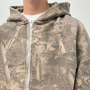 Sweat à capuche de chasse pour homme, camouflage, taille moyenne, en polyester imprimé, coupe oversize, mélange de coton, personnalisable avec logo - Product Image 2