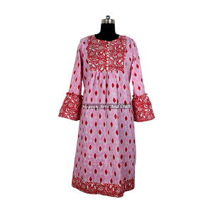 <b>Indian</b> Manufacturing Wear Sexy Dress <b>for</b> <b>Ladies</b> DHB008 Best Hand Block Print Dress Manufacturing - Product Image 3