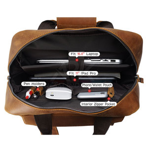 Mochila de Cuero de Calidad, Mochila de Cuero para Portátil, Mochila de Cuero Segura, Bolsa de Transporte Profesional - Product Image 5