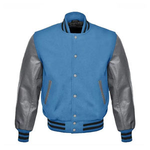 Unisex Varsity <b>Jacket</b> Winter Casual <b>Thick</b> 100% Wool <b>Fleece</b> Front Logo <b>Jacket</b> Men Varsity <b>Jacket</b> New Design Turn-down Collar - Product Image 1