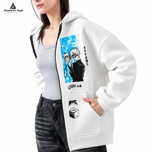 Latest Design 350G High Quality <b>Women's</b> Cotton Fleece Zip-Up Autumn <b>Hoodie</b> DTG Printed Custom Logo Heavyweight Blank Hoodies - Product Image 1