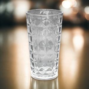 Verre Highball en acrylique transparent 21oz coupe diamant sans BPA - Product Image 4