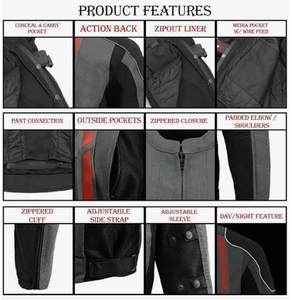 Men's Black Textile <b>Motorcycle</b> <b>Jacket</b> Reflective Skull Design CE Armored Waterproof Windproof Protective Riding <b>Jacket</b> Adventure - Product Image 3