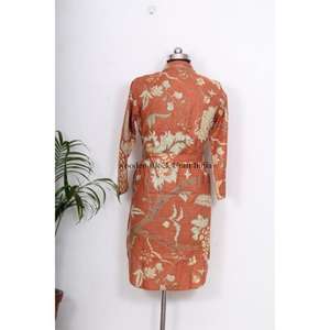 Robe longue artisanale en coton indien à imprimé floral pour femmes et filles, chemise de nuit maxi douce et confortable, idéale pour mariée, vente en gros - Product Image 6