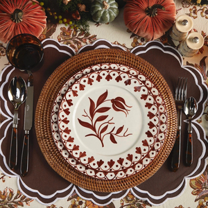 Platos de Exhibición para Pasteles de Boda al por Mayor, Portátiles, de Ratán Natural Tejido, para la Cena - Product Image 6