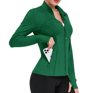 Veste de yoga pour femme, légère, respirante, en spandex, veste de yoga ajustée, personnalisable, veste de sport pour adultes, design imprimé, veste de yoga - Product Image 1