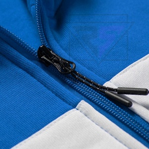 Sudaderas con capucha para hombre con cremallera completa de manga larga con estampado personalizado a la venta sudaderas con capucha térmicas cálidas de invierno para hombre de Color azul y negro - Product Image 3