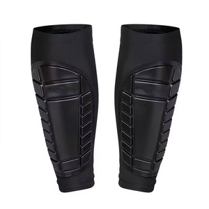 Chauffe-jambes de compression noirs avec rembourrage protecteur, design tricoté respirant pour usage quotidien, chauffe-jambes de cyclisme avec logo personnalisé - Product Image 4