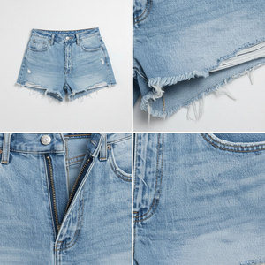 Nouveauté Été 2026 : Short en jean taille haute style streetwear déchiré, inspiré des cow-girls européennes et américaines - Product Image 5