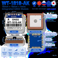 Module de positionnement intégré avec antenne céramique GNSS GPS BDS GLONASS Galileo QZSS pour le suivi des véhicules, approvisionnement en gros WT-1818-AK
