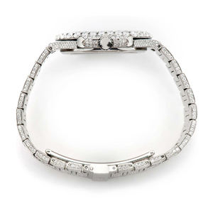 Reloj de Cuarzo de Acero Inoxidable con Incrustaciones de Moissanita, Correa de Lujo de 20 mm, Diamantes VVS, Colección Moderna Hip Hop - Product Image 4