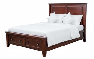 Lit de rangement Queen Size en bois massif d'acacia, fabriqué à Ho Chi Minh City, design traditionnel, norme d'exportation américaine - Product Image 2