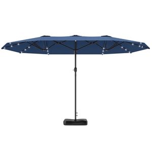 Ombrellone da Giardino Blu Navy con Base Solare per Esterni - Product Image 3