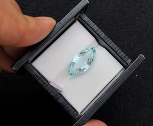 Aigue-marine naturelle taille marquise facettée bleue, pierre précieuse en vrac pour bague, pendentif, bijoux, pierre de naissance de mars, qualité excellente et rare - Product Image 5