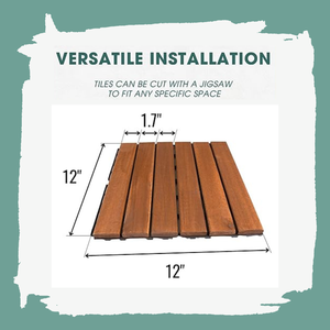 Baldosas de madera entrelazadas BeNK modernas de 30x30 cm para dormitorio, parque, taller, para jardín al aire libre, sala de estar de Hotel - Product Image 3