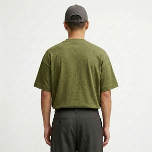 เสื้อยืดคอตตอนหนาน้ำหนักมาก สไตล์วินเทจ ล้างสีแบบเฟด ลายกราฟิก สำหรับผู้ชาย ทรงโอเวอร์ไซส์ ขายส่งจากโรงงาน - Product Image 3