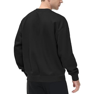 Sweat-shirt à col rond en polaire pour homme, doublé, uni, épais, coupe classique, doux, basique, en mélange de coton, chaud, décontracté, streetwear - Product Image 3