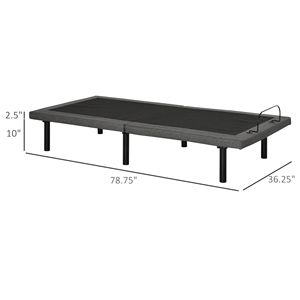 Base de Cama Ergonómica Ajustable de Gravedad Cero con Control Remoto Inalámbrico de Memoria, Inclinación de Cabeza y Pies para el Control del Estrés - Product Image 3