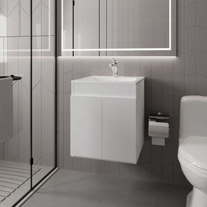 Shoshoni White <b>Bathroom</b> <b>Vanity</b> with Two Doors - Product Image 1