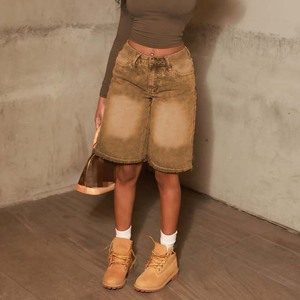 Shorts de Mezclilla Holgados con Borlas para Mujer, Verano 2026, OEM, Fabricados por TRIOTAKE INDUSTRY - Product Image 1