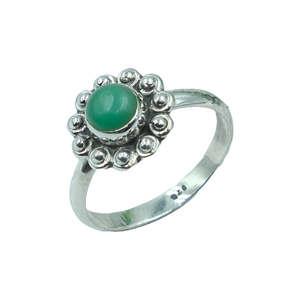 Bague en Aventurine verte, en argent Sterling 925, avec pierre verte, minimaliste, bagues de fiançailles pour femmes, bijoux en Aventurine - Product Image 1