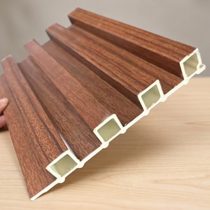 Modern <b>Fireplace</b> Surround Fluted <b>Wall</b> Panel Heat Resistant WPC Slat Cladding Soundproof 3-Year Warranty for Living Room - Product Image 3