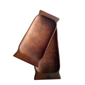 Bandeja Rústica Hecha a Mano con Borde Natural de Madera |   Plato de Madera Maciza Natural para Servir Alimentos, Decoración, Exhibición y Regalos - Product Image 3