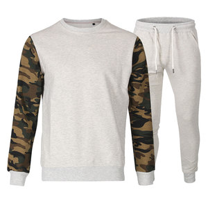 Ensemble de survêtement streetwear imprimé camouflage pour homme, coupe régulière, avec cordon de serrage, deux pièces, marque privée - Product Image 2