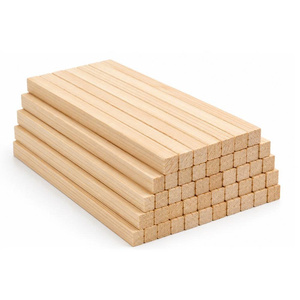 Chevilles carrées en bois massif naturel pour la fabrication de meubles sur mesure, les projets d'artisanat en bois et les applications intérieures - Product Image 1