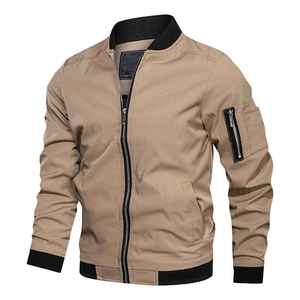 Latest Design Eco-Friendly Crew Neck Polyester/Cotton Flight Bomber <b>Jacket</b> <b>Men</b> Plus Size Crocheted Motorcycle Style <b>Summer</b> - Product Image 3