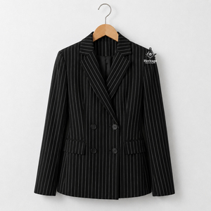 Blazer formel à double tonalité avec broderie de logo personnalisé, vêtement grec et insignes maçonniques du patrimoine des Sororités Delta Sigma - Product Image 2