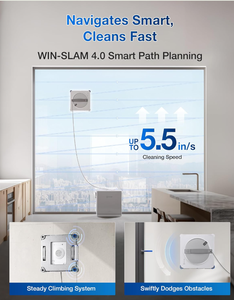 TOUT NOUVEAU ROBOT LAVE-VITRES ECOVACS WINBOT OMNI ORIGINAL avec station multifonction 6-en-1 et modes de puissance double - Product Image 3