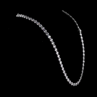Collier tennis classique en or 18 carats avec diamants de laboratoire – Coupe ronde brillante, certifié DEF VVS, approuvé IGI, de luxe pour mariée, anniversaire