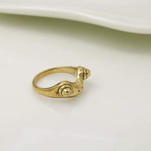 Vintage 18K Gold Plated Brass <b>Ring</b> Unisex Fashion Jewelry Daily Wear Bohemian Style No Stone <b>Plain</b> Design - Product Image 5