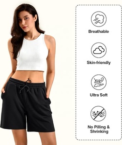 Pantalones Cortos Deportivos de Verano para Mujer, Transpirables, Impermeables, de Secado Rápido, Ecológicos, Resistentes al Viento, de Poliéster, con Botones y Detalles de Piel - Product Image 4