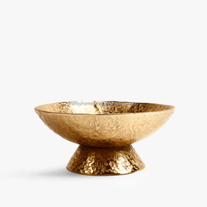 Haute Qualité Écologique Naturel Artisanat Élégant Floral Gravé Motif Poli Plat En Métal Bol À La Mode Décor À La Maison - Product Image 5