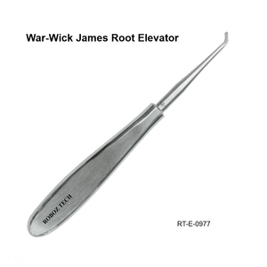 เครื่องมือถอนฟันแบบแมนนวล Ergonomic War-Wick James Root Elevator ผลิตจากสแตนเลสโดย Roboz Tech ประเทศปากีสถาน - Product Image 3