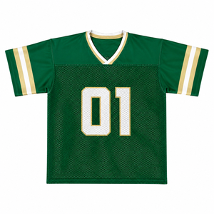 Maillot de sport vert en mesh pour homme Wasps 2026, col en V, manches courtes, respirant, imprimé 01 sur le devant, coupe classique, taille adulte, sur mesure - Product Image 1