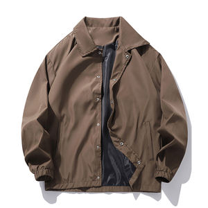 Chaqueta Deportiva Ligera para Hombre, Estilo Gabardina, para Primavera y Otoño, con Botones y Cuello Camisero, Cortavientos Informal - Product Image 3