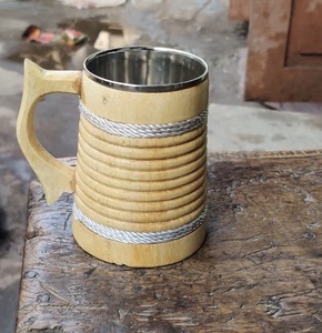 Eco-Friendly Polished Wooden Viking <b>Mug</b> with Hand Carved Engraving and Animal Design-Valentine's Day & Halloween Gift - Product Image 6