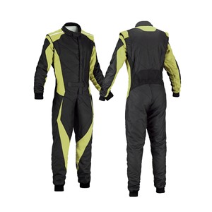 Combinaison de course imperméable à manches longues pour homme, bicolore, noir et vert lime, polyester/nylon, respirante, toutes saisons, pour moto - Product Image 3