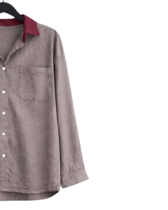 Ensemble deux pièces décontracté pour femme : chemise beige et pantalon large vert clair en lin, tenue d'été, fabricant de vêtements OEM sur mesure - Product Image 4