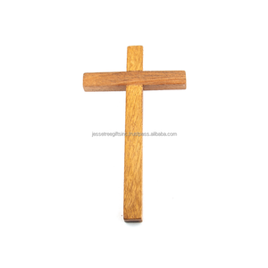 Cruz Lisa colgante de madera con acabado de pulido de madera Natural excelente calidad hecha a mano para Iglesia precio al por mayor - Product Image 5