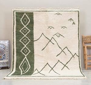 Tapis vintage au design authentique tapis marocain vintage en laine tapis marocain avec textiles recyclés - Product Image 5