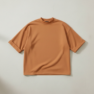 Camiseta Premium de Cuello Alto para Mujer, Ajustada, con Cuello Alto Acordonado, Ropa Casual de Calle para Mujer - Product Image 5